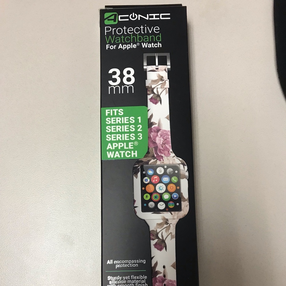 Floral silicone Apple Watch band 38mm